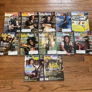 Lot Of 12 Guitar Player Magazines 2007-2008 Brad Paisley John Fogerty Slash Gill
